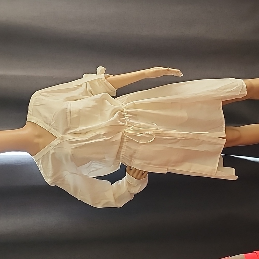 NWT BCBG MAXAZRIA DAYA White Casual Shirt Dress Large
